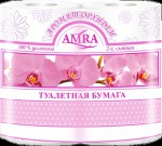 Туалетная бумага, AMRA (Амра) 4 шт орхидея двухслойная