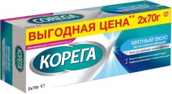 Крем, Corega (Корега) 70 мл 2 шт для фиксации зубных протезов Экстра сильный мятный