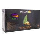 Чай, Sunleaf (Санлиф) 2 г №80 Фрукты и цветы зеленый и черный 4 вкуса по 20 пакетиков инд. фольгир. конверты в коробке