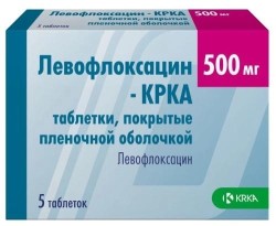 Левофлоксацин-КРКА, таблетки покрытые пленочной оболочкой 500 мг 5 шт