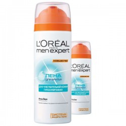 Пена для бритья, L'Oreal (Лореаль) 200 мл мен эксперт гидра сенситив против жжения