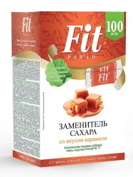 Заменитель сахара, Fit Parad (Фит Парад) 0.5 г 100 шт смесь подсластителей №17 со вкусом карамели стики в коробке