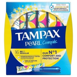 Тампоны, Tampax (Тампакс) 16 шт компак перл регуляр с аппликатором